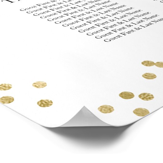 12 Tables Greenery Wedding Seating Chart Poster (Hoek)