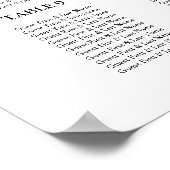 12 Tables Wedding Seating Plan Board Poster (Hoek)