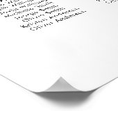 12 Tafel 120 Gasten Trouwstoelkaart Poster (Hoek)