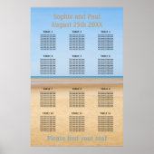 12 Tafel - Beach Wedding Seating Chart Poster (Voorkant)