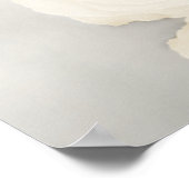 12 Tafel Elegante Witte Rose Bruiloft Zittinggrafi Poster (Hoek)