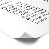 12 Tafel graafkaart voor grote weddenschappen Poster (Hoek)