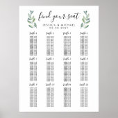 12 Tafel Grote Trouw 192 gasten zitplaatsenkaart Poster (Voorkant)