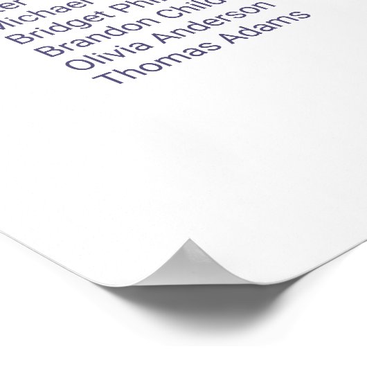 12 Tafel Kleurrijke Bloemen Trouwstoel Grafiek Poster (Hoek)