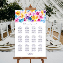 12 Tafel Kleurrijke Bloemstuk Bruiloft Zitplaatsen Poster
