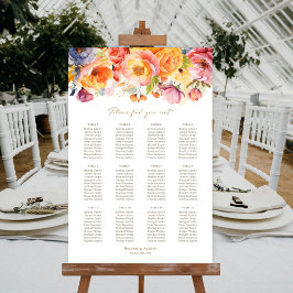 12 Tafel Lente Bloemstuk Bruiloft Zitplaatskaart Poster