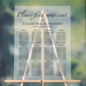 12 Tafel Minimalistische Wedding Acryl Zitting Gra Bord (Neutraal)