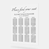 12 Tafel Minimalistische Wedding Acryl Zitting Gra Bord (Hoek)