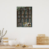 12 Tafel Rustiek Hout Gypsophila FOTO STOELEN Schu Poster (Keuken)