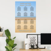 12 Tafel Strand Bruiloft Zitplaatsenkaart Poster (Thuiskantoor)