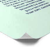 12 Tafel - Tafel - Groen en marinevrouw - Zetel Poster (Hoek)