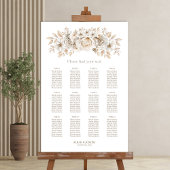 12 Tafel Wit Bloemen Bruiloft Zitkaarten Poster