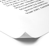 12 Tafel-witbruiloft-zitje Silver Frills Poster (Hoek)