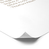 12 Tafel Witte Bloem Bruiloftstoelindeling Poster (Hoek)