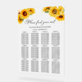 12 Tafel Zonnebloem Huwelijk Acryl Zitting Grafiek Acryl Bord (Hoek)