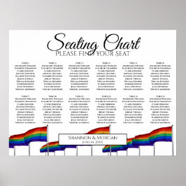 12 Tafelregenboogvlaggen Grafiek voor weddenschapp Poster