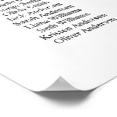 12 Tafels 120 Gasten Vind uw zitplaatskaart Poster (Hoek)