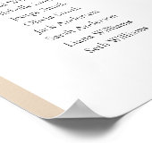 12 Tafels Beige Boog Vind Je Plaats Zitplaatsindel Poster (Hoek)