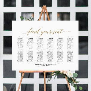 12 Tafels Classy Vind uw zitplaatskaart Poster