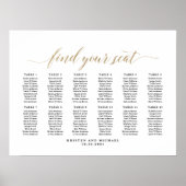 12 Tafels Classy Vind uw zitplaatskaart Poster (Voorkant)