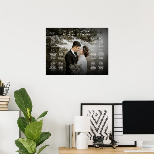 12 tafels Elegante foto zitgrafiek Poster (Thuiskantoor)