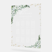 12 Tafels Groen Bruiloft Zitschema Acryl Bord (Hoek)