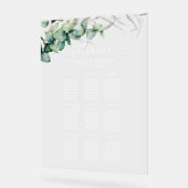 12 Tafels Groen Bruiloft Zitschema Acryl Bord (Hoek)