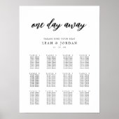 12 Tafels Huwelijksrepetitie Diner Zitkaart Poster (Voorkant)