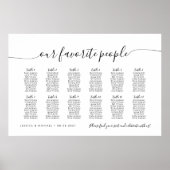 12 Tafels Modern Onze favoriete Mensen Zitgrafiek Poster (Voorkant)