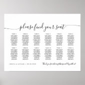 12 Tafels Modern Vind Je Plaats Zitplaats Chart Poster (Voorkant)
