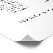 12 Tafels Modern Vind uw zitplaatskaart Poster (Hoek)