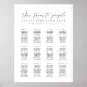 12 Tafels Onze Favoriete Mensen Zittingkaart Poster (Voorkant)