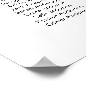 12 Tafels Onze Favoriete Mensen Zittingkaart Poster (Hoek)