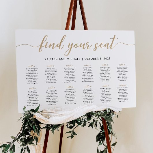 12 Tafels Vind Je Plaats Zitplaats Chart Plan Poster