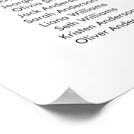 12 tafels Vind uw zitplaatskaart Poster (Hoek)