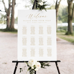 12 Tafels Welkom Zitplaats Chart Poster