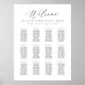 12 Tafels Welkom Zitplaatskaart Poster (Voorkant)