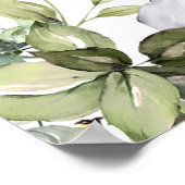 12 Tafels zitplaatskaart groen waterverf Poster (Hoek)