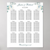 12 Tafels zitplaatskaart poster bord (Voorkant)