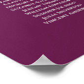 12 Tafelzilver op het chassis-bruiloft-zitje Poster (Hoek)