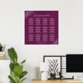 12 Tafelzilver op het chassis-bruiloft-zitje Poster (Thuiskantoor)