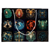 12 Tekenen van de Zodiac Mooie Verjaardag Groot Cadeauzakje (Achterkant)