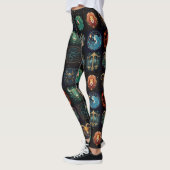12 Tekens van de Zodiac Custom Black Hoge kwalitei Leggings (Links)
