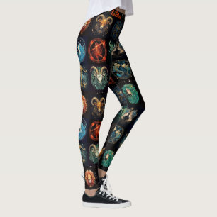 12 Tekens van de Zodiac Custom Black Hoge kwalitei Leggings