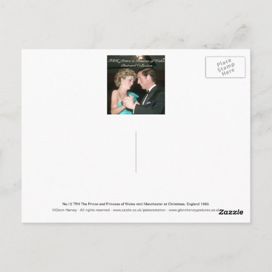 12 TRH The Prince & Princess of Wales Mancheste Briefkaart (Achterkant)