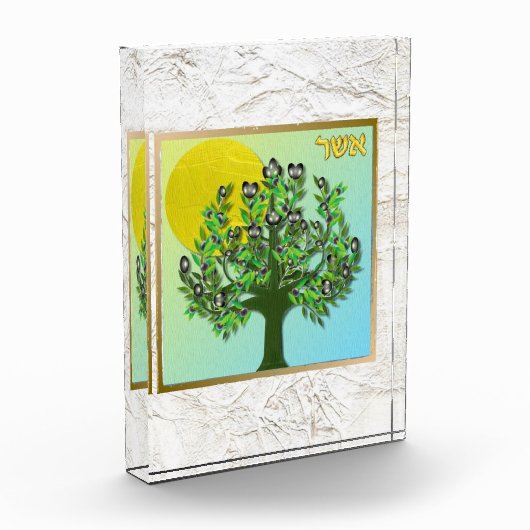 12 Tribes of Israel Asher Art AcrylBlock Fotoblokken (Links)