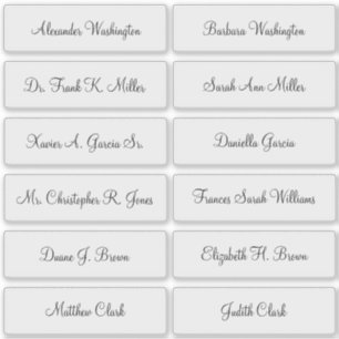 12 Trouwgastnamen Elegant Schrift Sticker
