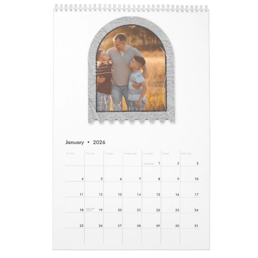 12 Twaalf foto Modern Elegant Collage Family Love Kalender (Jan 2026)