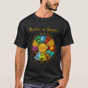 12 Twaalf Israëlische stammen - Hebreeuwse joodse  T-shirt