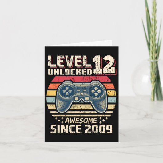 12 Unlocked Geweldige 2009 Videospel 12e Verjaarda Kaart (Voorkant)